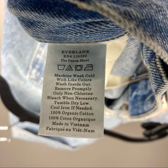 NWT EVERLANE The Denim Shorts Distressed Jean 33 - Picture 5 of 5